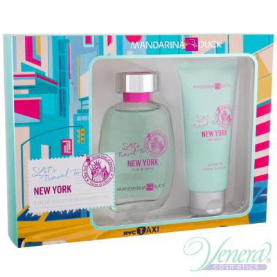 Mandarina Duck Let's Travel To New York Set (EDT 100ml + SG 100ml) for Women Women`s Gift Sets